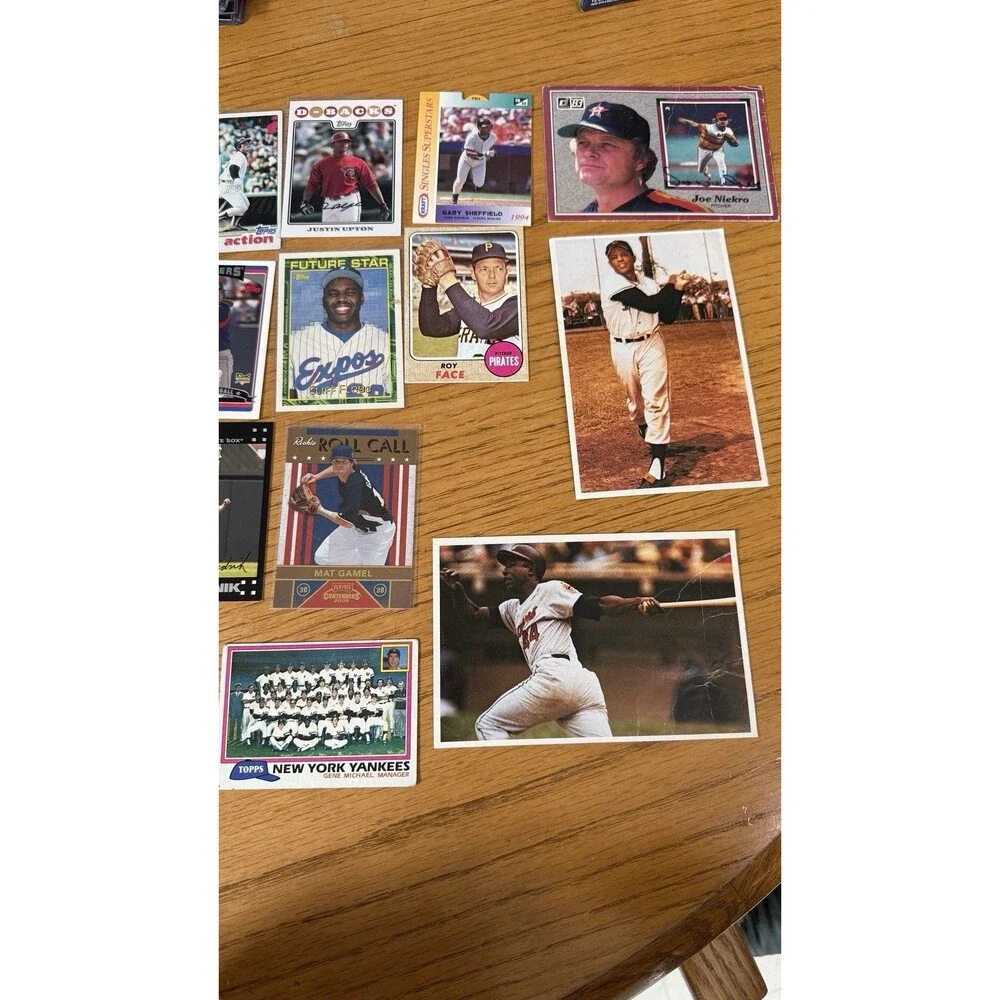 Vintage Baseball Card Lot 20 Cards 1960s-1980s Topps Yankees Reds Face Green